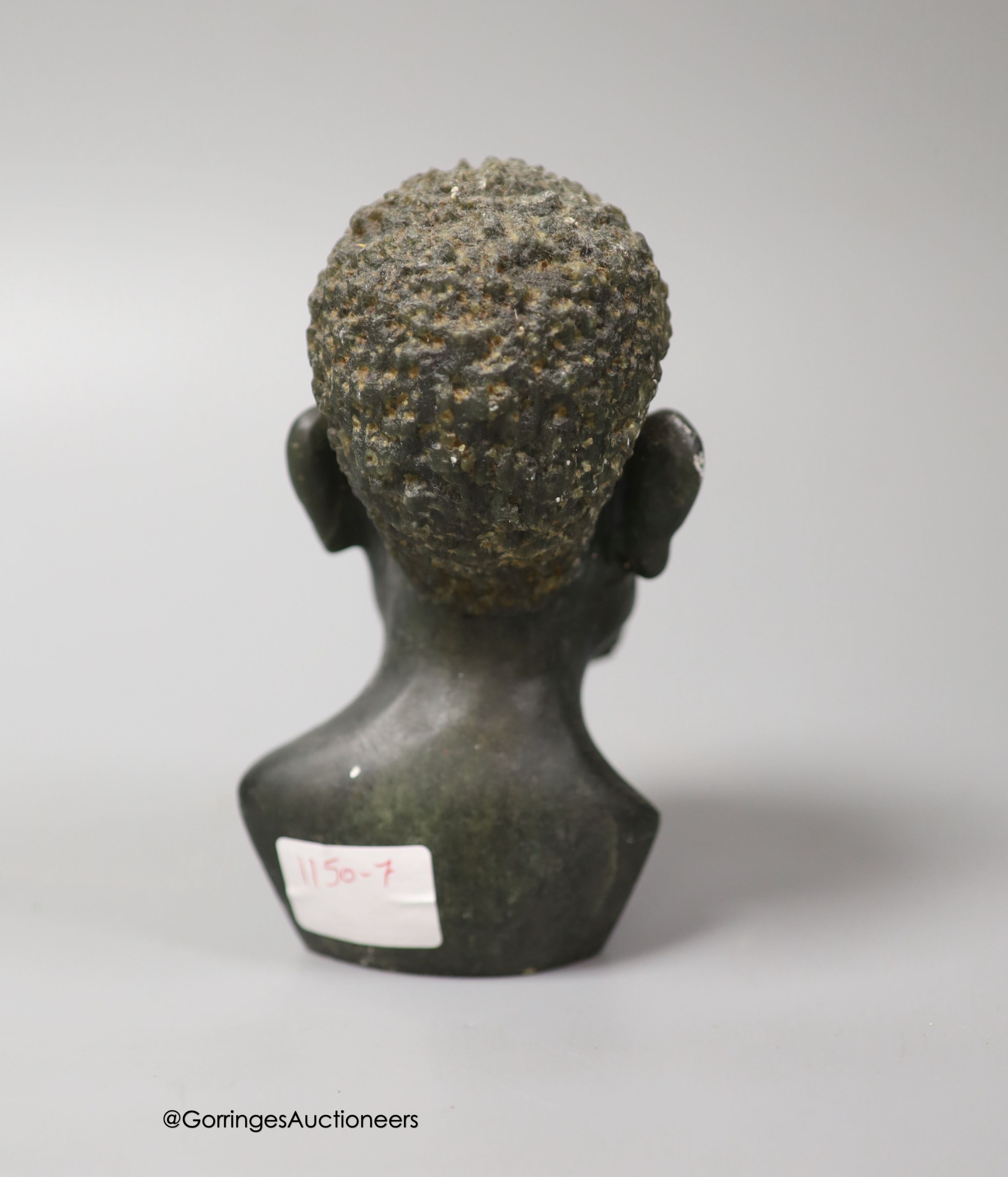 A Zimbabwe carved soapstone head